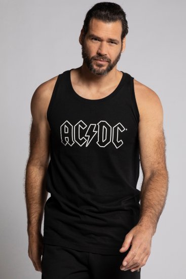 JP1880 AC/DC Graphic Comfort Fit Band Tank Top Black - T-shirts - T-shirts Homem Tamanhos Grandes
