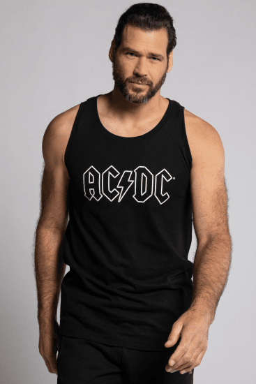JP1880 AC/DC Graphic Comfort Fit Band Tank Top Black - T-shirts - T-shirts Homem Tamanhos Grandes