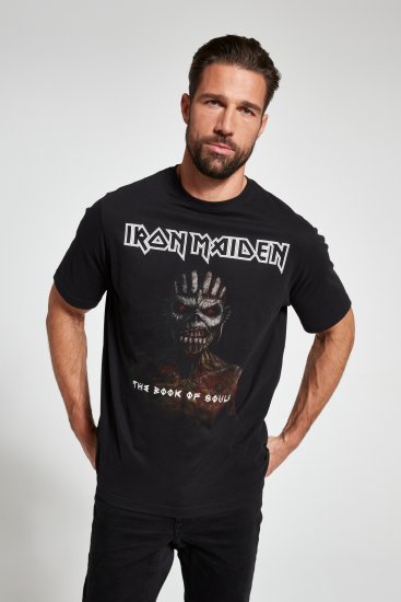 JP1880 Iron Maiden Graphic Band T-Shirt Black - T-shirts - T-shirts Homem Tamanhos Grandes