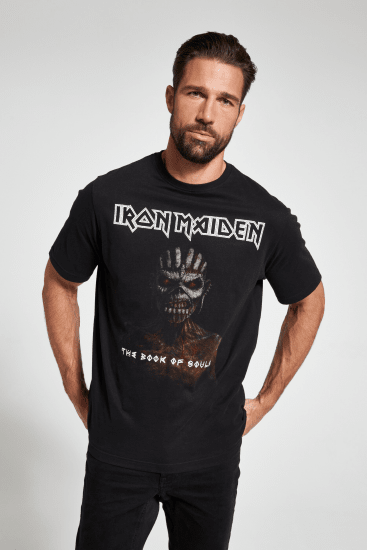 JP1880 Iron Maiden Graphic Band T-Shirt Black - T-shirts - T-shirts Homem Tamanhos Grandes