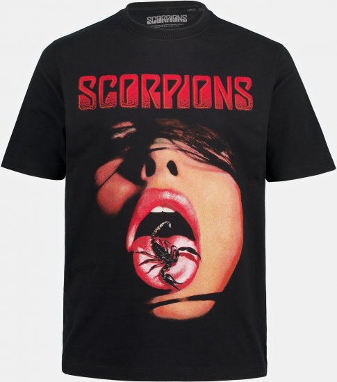 JP1880 Scorpions Graphic Comfort Fit Band T-Shirt Black - T-shirts - T-shirts Homem Tamanhos Grandes
