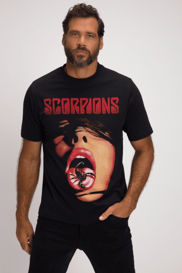 JP1880 Scorpions Graphic Comfort Fit Band T-Shirt Black - T-shirts - T-shirts Homem Tamanhos Grandes