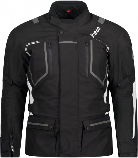 JP1880 Sporty Touring Motorcycle Jacket Black - Roupa de moto plus size - Roupa de mota em tamanhos grandes para homens