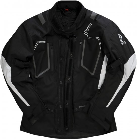 JP1880 Sporty Touring Motorcycle Jacket Black - Roupa de moto plus size - Roupa de mota em tamanhos grandes para homens