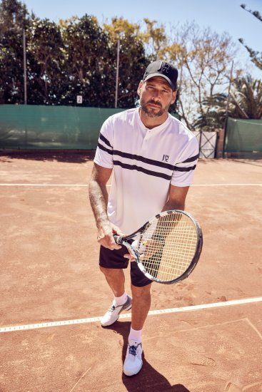  JP1880 Henley Tennis T-Shirt Snow White - Roupa desportiva & Outdoor - Roupa Desportiva Tamanhos Grandes