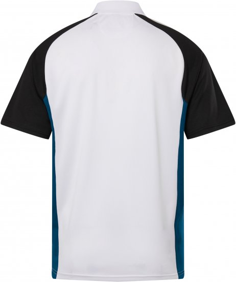JP1880 FLEXNAMIC® QuickDry Tennis Polo Black-White-Blue - Roupa desportiva & Outdoor - Roupa Desportiva Tamanhos Grandes