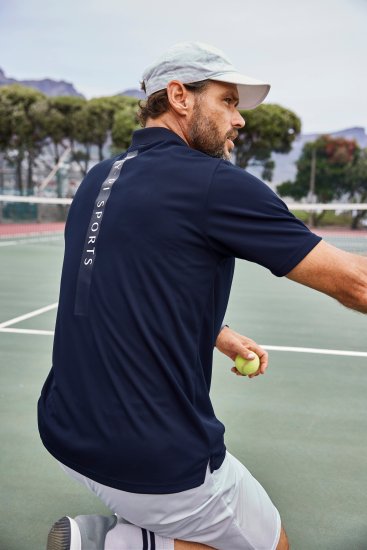 JP1880 FLEXNAMIC® QuickDry Tennis Polo Dark Navy - Roupa desportiva & Outdoor - Roupa Desportiva Tamanhos Grandes