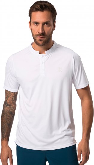JP1880 Henley QuickDry Tennis T-Shirt Snow White - Roupa desportiva & Outdoor - Roupa Desportiva Tamanhos Grandes