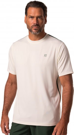 JP1880 QuickDry Stripes Tennis T-Shirt Off White - Roupa desportiva & Outdoor - Roupa Desportiva Tamanhos Grandes