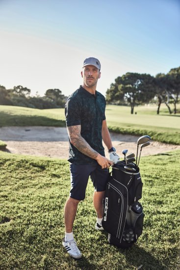 JP1880 Jay-Pi QuickDry AOP Golf Polo Shirt Navy Blue - Pólos - Pólos Tamanhos Grandes Homem