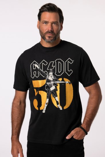 JP1880 AC/DC Graphic Band T-Shirt Black - T-shirts - T-shirts Homem Tamanhos Grandes