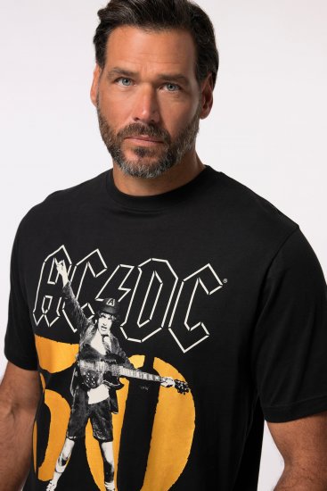 JP1880 AC/DC Graphic Band T-Shirt Black - T-shirts - T-shirts Homem Tamanhos Grandes