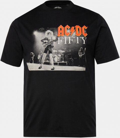 JP1880 AC/DC 50th Anniversary Band Photo T-Shirt Black - T-shirts - T-shirts Homem Tamanhos Grandes