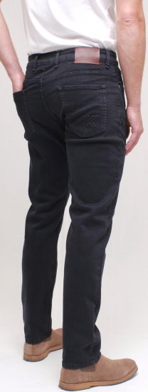 Kam Jeans Bens Embossed Reg Fit Jeans Blue-Black - Jeans & calças - Jeans & Calças Tamanhos Grandes Homem