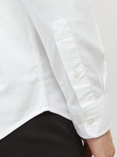 Jack & Jones Brook Oxford Long Sleeve Shirt White - Camisas - Camisas Homem Tamanhos Grandes