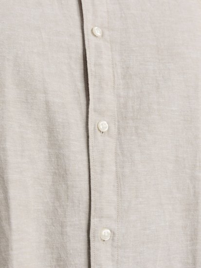 Jack & Jones Breeze Linen Blend Long Sleeve Shirt Crockery - Camisas - Camisas Homem Tamanhos Grandes