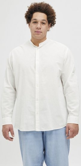 Jack & Jones Breeze Poplin Long Sleeve Shirt White - Camisas - Camisas Homem Tamanhos Grandes