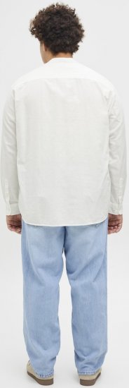 Jack & Jones Breeze Poplin Long Sleeve Shirt White - Camisas - Camisas Homem Tamanhos Grandes