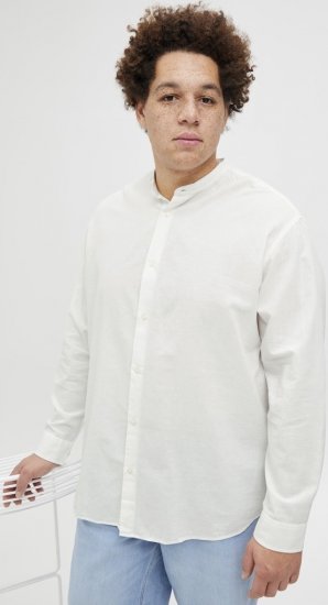 Jack & Jones Breeze Poplin Long Sleeve Shirt White - Camisas - Camisas Homem Tamanhos Grandes