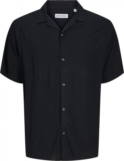 Jack & Jones Jeff Resort Shirt Black - Camisas - Camisas Homem Tamanhos Grandes