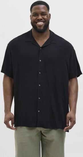 Jack & Jones Jeff Resort Shirt Black - Camisas - Camisas Homem Tamanhos Grandes