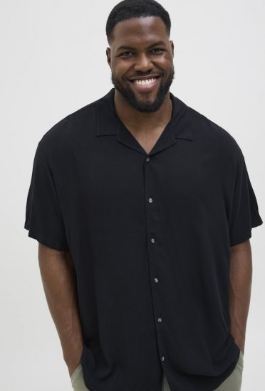 Jack & Jones Jeff Resort Shirt Black - Camisas - Camisas Homem Tamanhos Grandes
