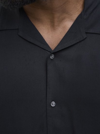 Jack & Jones Jeff Resort Shirt Black - Camisas - Camisas Homem Tamanhos Grandes
