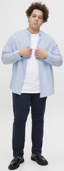 Jack & Jones Breeze Poplin Long Sleeve Shirt Chambray Blue - Camisas - Camisas Homem Tamanhos Grandes