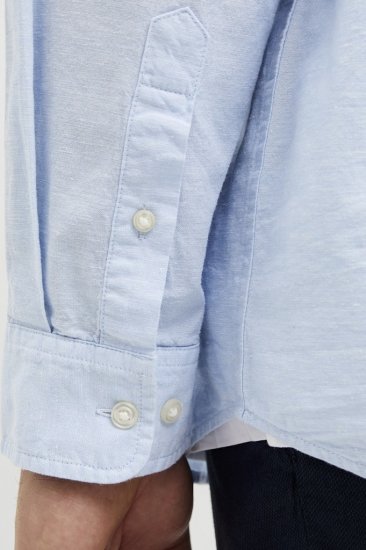 Jack & Jones Breeze Poplin Long Sleeve Shirt Chambray Blue - Camisas - Camisas Homem Tamanhos Grandes