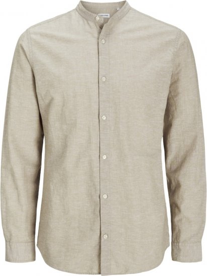 Jack & Jones Breeze Poplin Long Sleeve Shirt Beige - Camisas - Camisas Homem Tamanhos Grandes