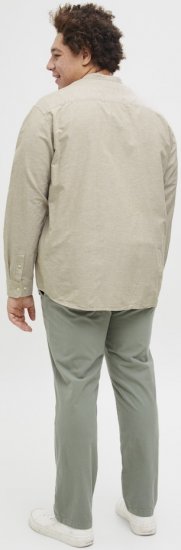Jack & Jones Breeze Poplin Long Sleeve Shirt Beige - Camisas - Camisas Homem Tamanhos Grandes