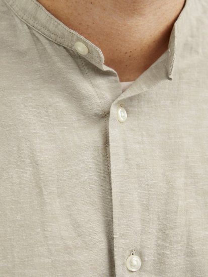 Jack & Jones Breeze Poplin Long Sleeve Shirt Beige - Camisas - Camisas Homem Tamanhos Grandes