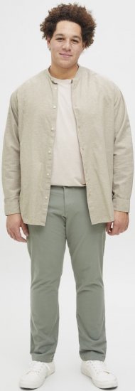 Jack & Jones Breeze Poplin Long Sleeve Shirt Beige - Camisas - Camisas Homem Tamanhos Grandes