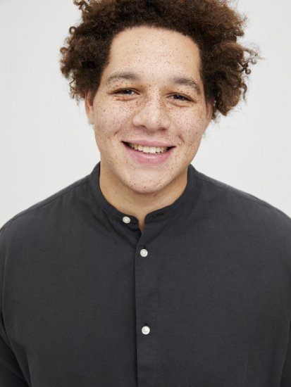 Jack & Jones Breeze Poplin Long Sleeve Shirt Black - Camisas - Camisas Homem Tamanhos Grandes