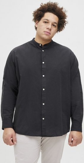 Jack & Jones Breeze Poplin Long Sleeve Shirt Black - Camisas - Camisas Homem Tamanhos Grandes