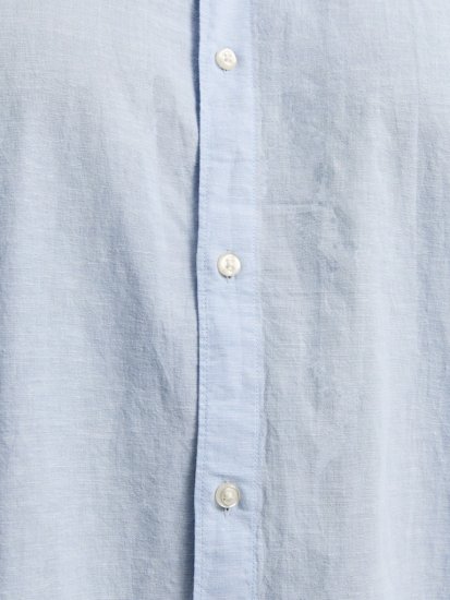 Jack & Jones Breeze Linen Blend Short Sleeve Shirt Chambray Blue - Camisas - Camisas Homem Tamanhos Grandes