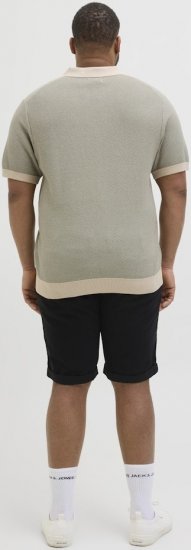 Jack & Jones Ceaston Knit Short Sleeve Sweater Vetiver - Sweatshirts & hoodies - Sweatshirt & Camisolas com Capuz tamanhos grandes