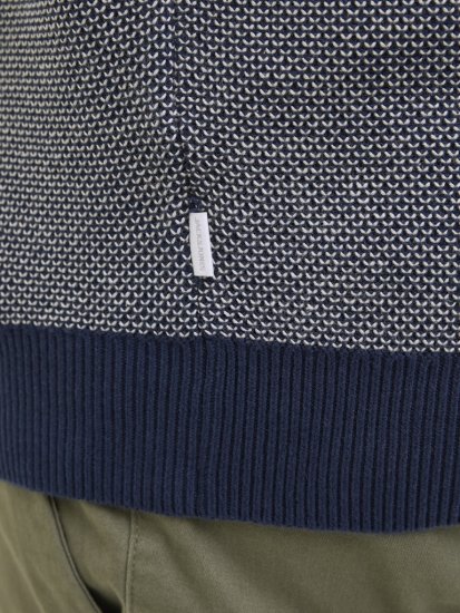Jack & Jones Ceaston Knit Short Sleeve Sweater Grey/Blue - Sweatshirts & hoodies - Sweatshirt & Camisolas com Capuz tamanhos grandes