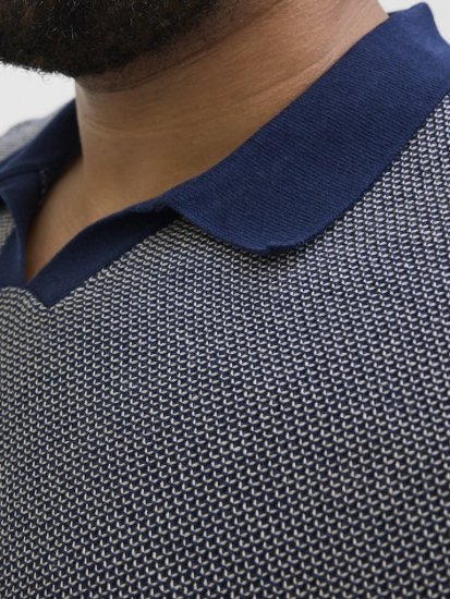 Jack & Jones Ceaston Knit Short Sleeve Sweater Grey/Blue - Sweatshirts & hoodies - Sweatshirt & Camisolas com Capuz tamanhos grandes