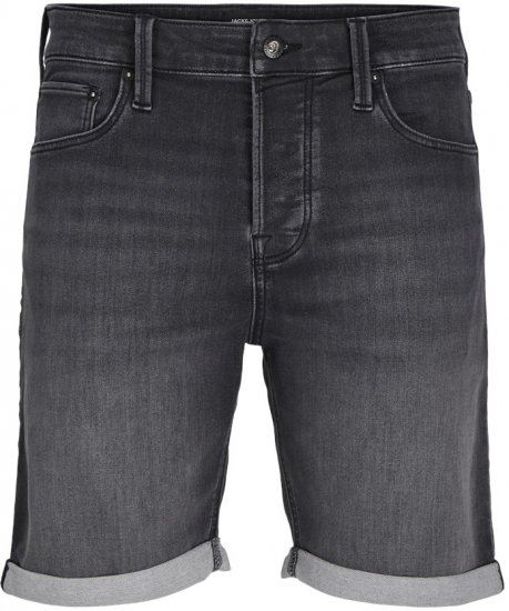 Jack & Jones Rick Con I.K. SHORTS Black Denim - Calções - Calções Homem Tamanhos Grandes