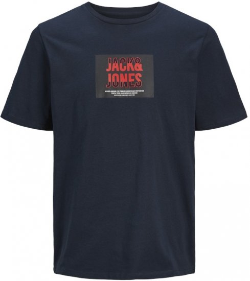 Jack & Jones Hudson Crew Neck T-Shirt Navy - T-shirts - T-shirts Homem Tamanhos Grandes