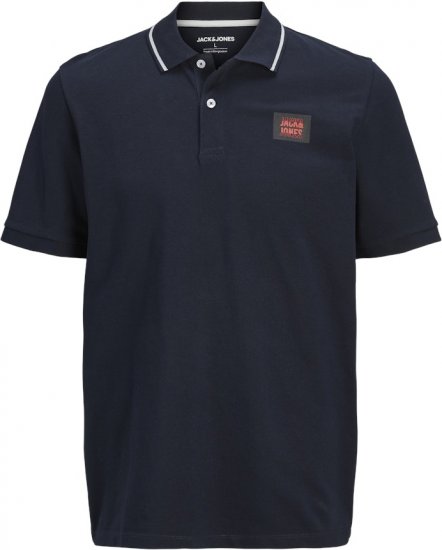 Jack & Jones Hudson Short Sleeve Polo Dark Navy - Pólos - Pólos Tamanhos Grandes Homem