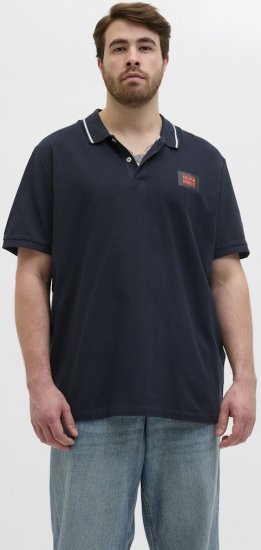 Jack & Jones Hudson Short Sleeve Polo Dark Navy - Pólos - Pólos Tamanhos Grandes Homem