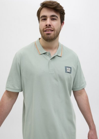 Jack & Jones Hudson Short Sleeve Polo Iceberg Green - Pólos - Pólos Tamanhos Grandes Homem