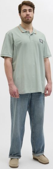 Jack & Jones Hudson Short Sleeve Polo Iceberg Green - Pólos - Pólos Tamanhos Grandes Homem