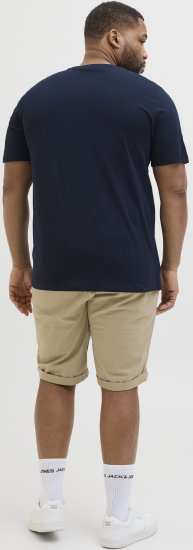 Jack & Jones Hawaii Shape Crew Neck T-Shirt Navy - T-shirts - T-shirts Homem Tamanhos Grandes