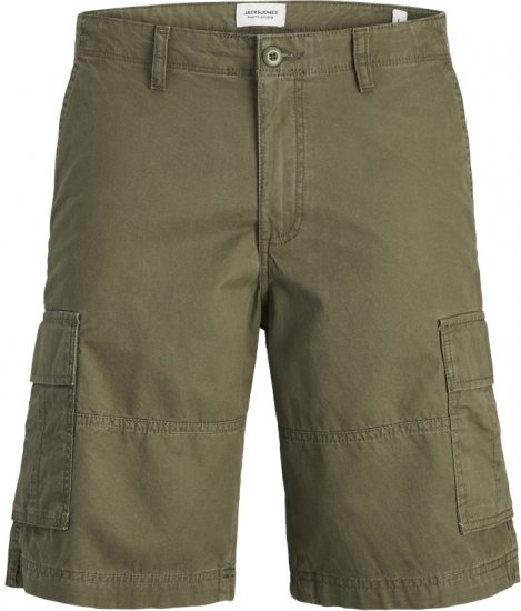 Jack & Jones Cole Mateo Cargo Shorts Olive Night - Calções - Calções Homem Tamanhos Grandes