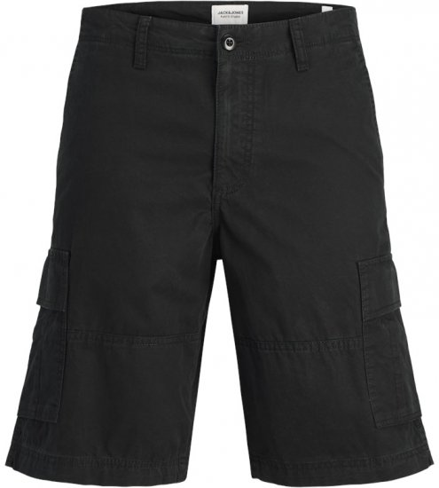 Jack & Jones Cole Mateo Cargo Shorts Black - Calções - Calções Homem Tamanhos Grandes