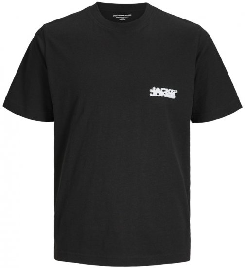 Jack & Jones Sago Branded Crew Neck T-Shirt Black - T-shirts - T-shirts Homem Tamanhos Grandes