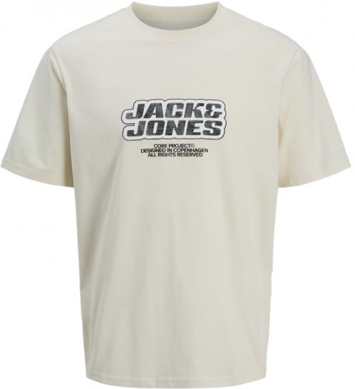 Jack & Jones Lido Core Front Print T-Shirt Yellow - T-shirts - T-shirts Homem Tamanhos Grandes